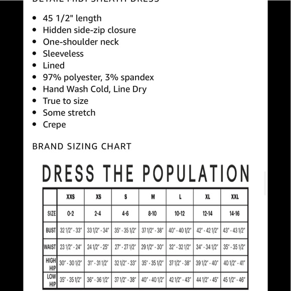 NWT Dress the Population Tiffany One Shoulder Bow - Picture 9 of 14